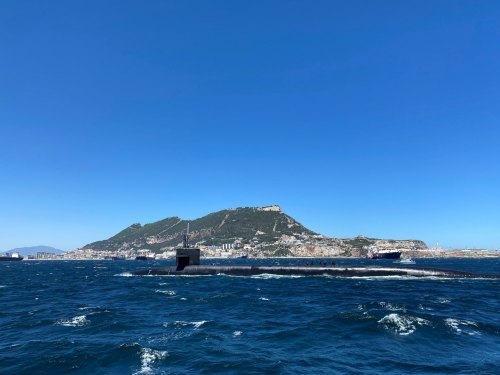 US Navy nuclear submarine at Gibraltar